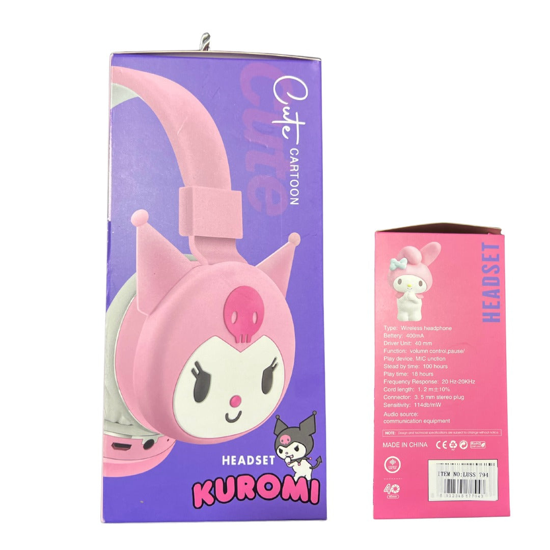 Audífonos Kuromi Ah-806y Inalambricos Morados Bluetooth